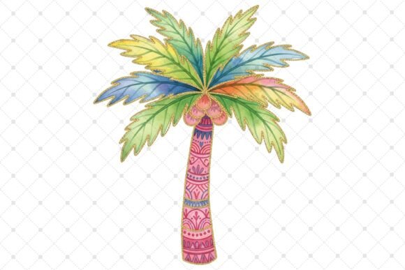 Download Vibrant Watercolor Palm Tree - Vibrant watercolor Collection