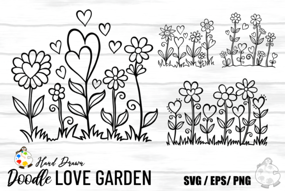 Download Hand Drawn Doodle Love Garden SVG - Hand drawn Collection