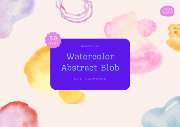 Download Bright Vibrant Watercolor Abstract Blob - Vibrant watercolor Collection