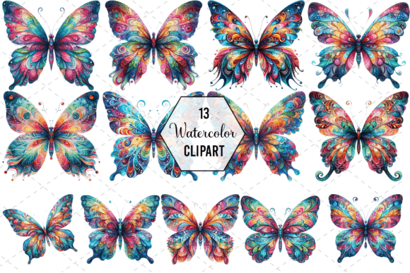 Download Vibrant Watercolor Butterfly Bundle - Vibrant watercolor Collection