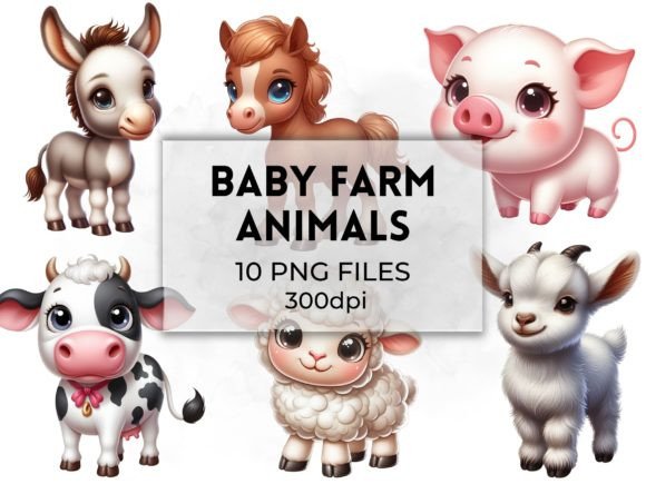 Download Adorable Baby Farm Animals Illustrations - Farm animals Collection