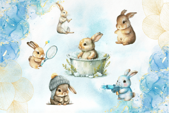 Download Watercolor Baby Rabbit Digital Art - Digital art Collection