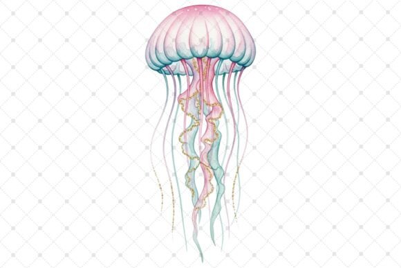 Download Vibrant Watercolor Jellyfish - Vibrant watercolor Collection
