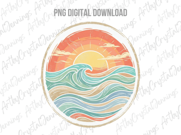 Download Round Ocean Wave Sun Summer Beach PNG - Ocean Collection