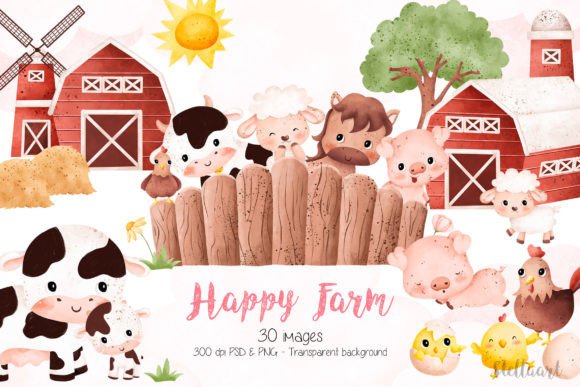 Download Happy Farm Animals Clipart - Farm animals Collection