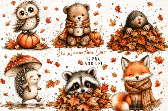 Download Fall Woodland Animal Clipart - Animal clipart Collection