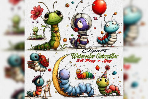 Download Whimsical Caterpillar Birthday Clipart - Premium Resources