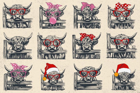 Download Peeking Highland Cow SVG, Farm Animals - Farm animals Collection
