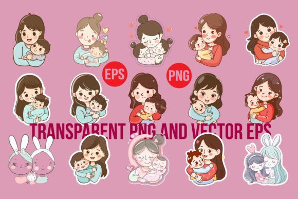 Download Mom and Baby Sublimation Clipart Bundle - Baby sublimation Collection