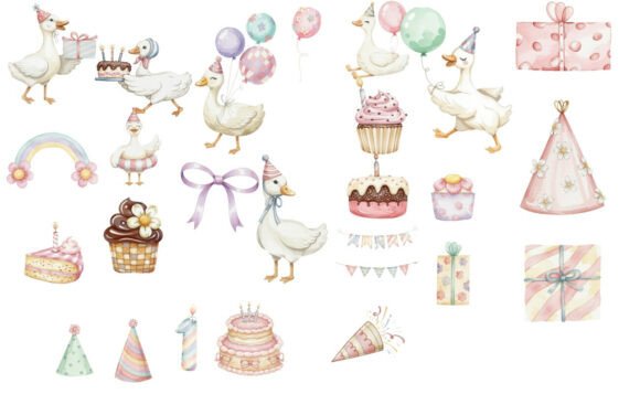 Download Silly Goose Birthday Clipart Bundle - Premium Bundle