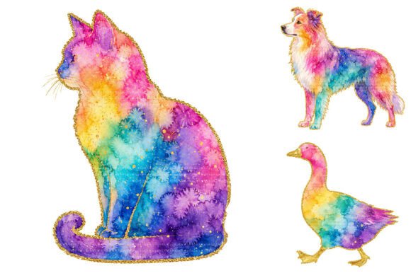 Download Watercolor Farm Rainbow Animal Clipart - Animal clipart Collection