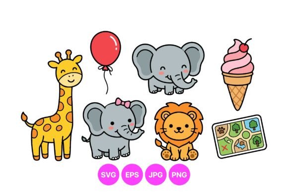 Download Cute Safari Animal Clipart Pack - Animal clipart Collection