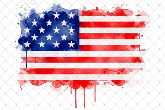 Download Vibrant Watercolor American Flag - Vibrant watercolor Collection