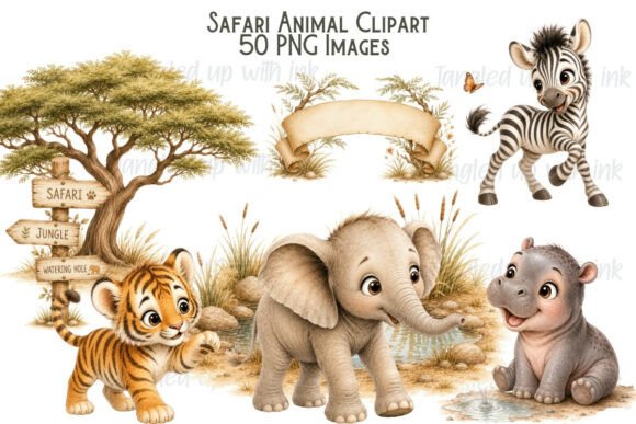 Download Safari Animal Clipart Bundle - Animal clipart Collection