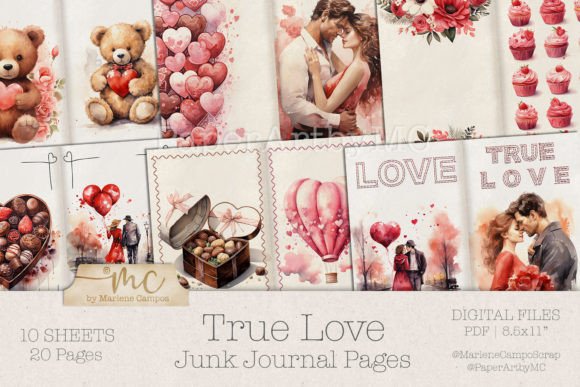 Download Valentines Junk Journal Pages - Valentines Collection